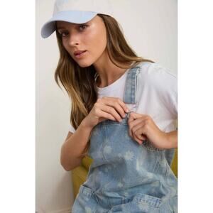 J.O.A. Los Angeles - Dandelion Washed Denim Overall Mini Dress - Medium